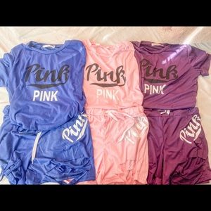 Solid Crop Top & Shorts Lounge Set